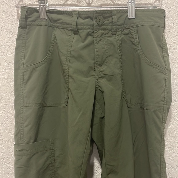 North Face Green Outdoor Hiking Pants Size 2 - Picture 2 of 9